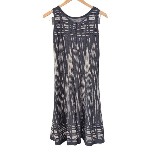 Nic + Zoe Dresses & Skirts - Nic+Zoe Gray & Cream Knit Dress Size Medium